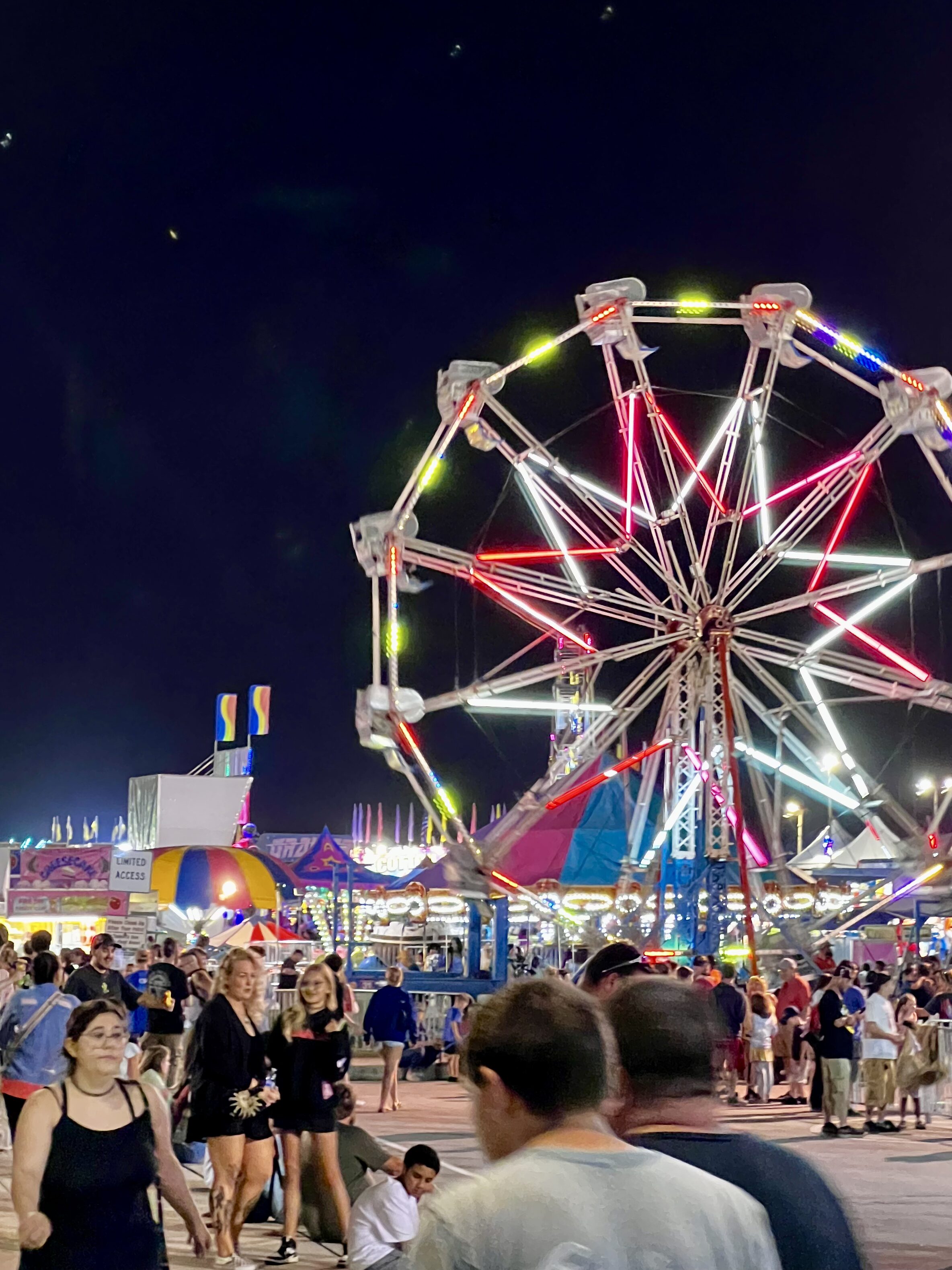 Crowd near the ferris wheel at Elizabethtown Fair 2026